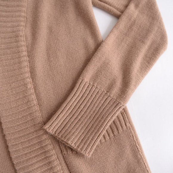 Streetwear Society Tan Open Face Long Sleeve Cardigan Size Small - Picture 6 of 14